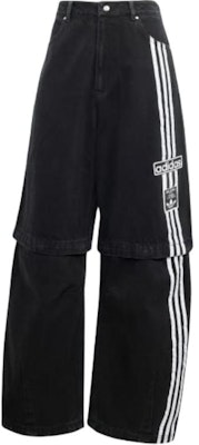 (Women) adidas Originals Black Logo Stripe Wide-Leg Cotton Casual Pants JD0082 Buy (Women) adidas Originals Black Logo Stripe Wide-Leg Cotton Casual Pants JD0082