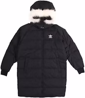 (Women) Adidas Originals Black Long Bomber Hooded Down Coat Winter Jacket FL0042 (Women) Adidas Originals Black Long Bomber Hooded Down Coat Winter Jacket FL0042