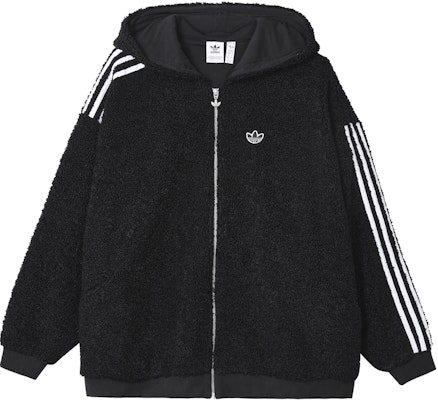 (W) Adidas Originals Hoodie Jaket Fleece Hitam Pink Zipper Penuh FU3825 Order (W) Adidas Originals Hoodie Jaket Fleece Hitam Pink Zipper Penuh FU3825