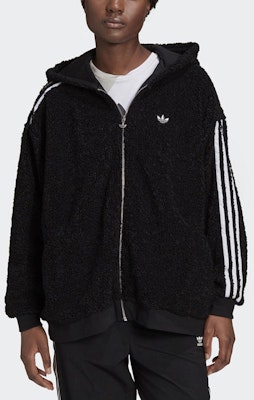 (W) Adidas Originals Hoodie Jaket Fleece Hitam Pink Zipper Penuh FU3825 Shop (W) Adidas Originals Hoodie Jaket Fleece Hitam Pink Zipper Penuh FU3825