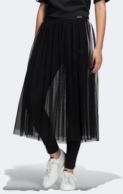 (W) 아디다스 오리지널스 블랙 플리츠 쉬폰 스커트 DX3696 Shop (W) 아디다스 오리지널스 블랙 플리츠 쉬폰 스커트 DX3696