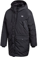 (Women) adidas Originals Black Puffer Jacket with Embroidered Logo. GK8549 (Women) adidas Originals Black Puffer Jacket with Embroidered Logo. GK8549