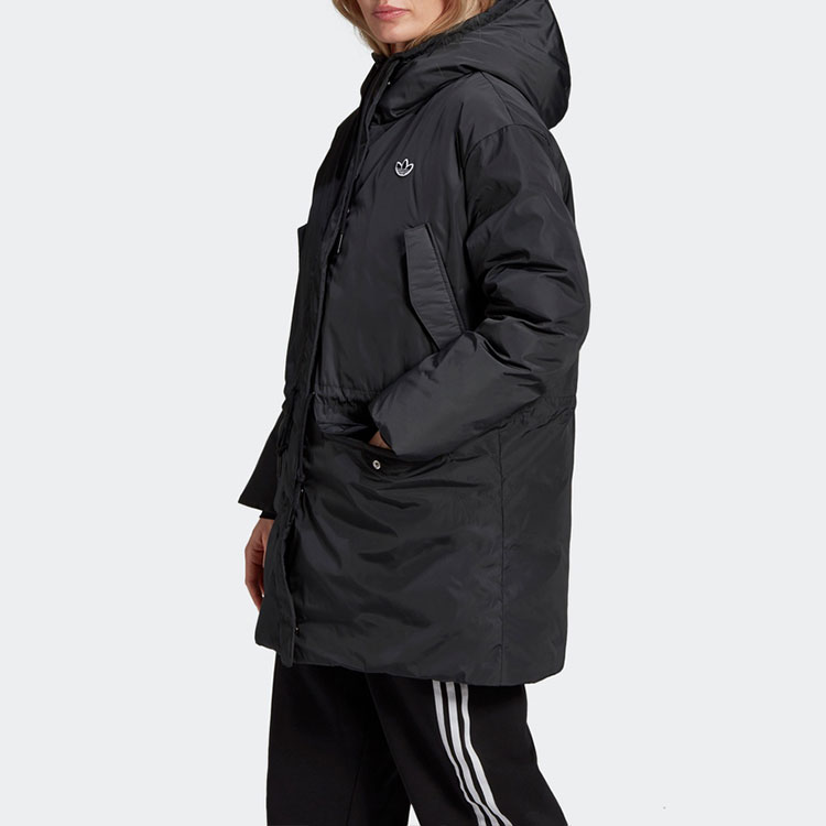 Details for (W) アディダスオリジナルス ブラック刺繍ロゴ入りダウンジャケット. GK8549