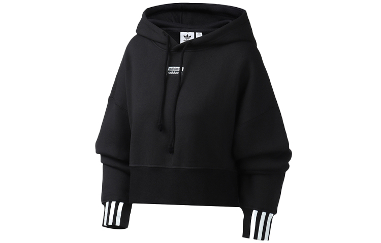 (Women) adidas Originals Black Pullover Hoodie EJ8537