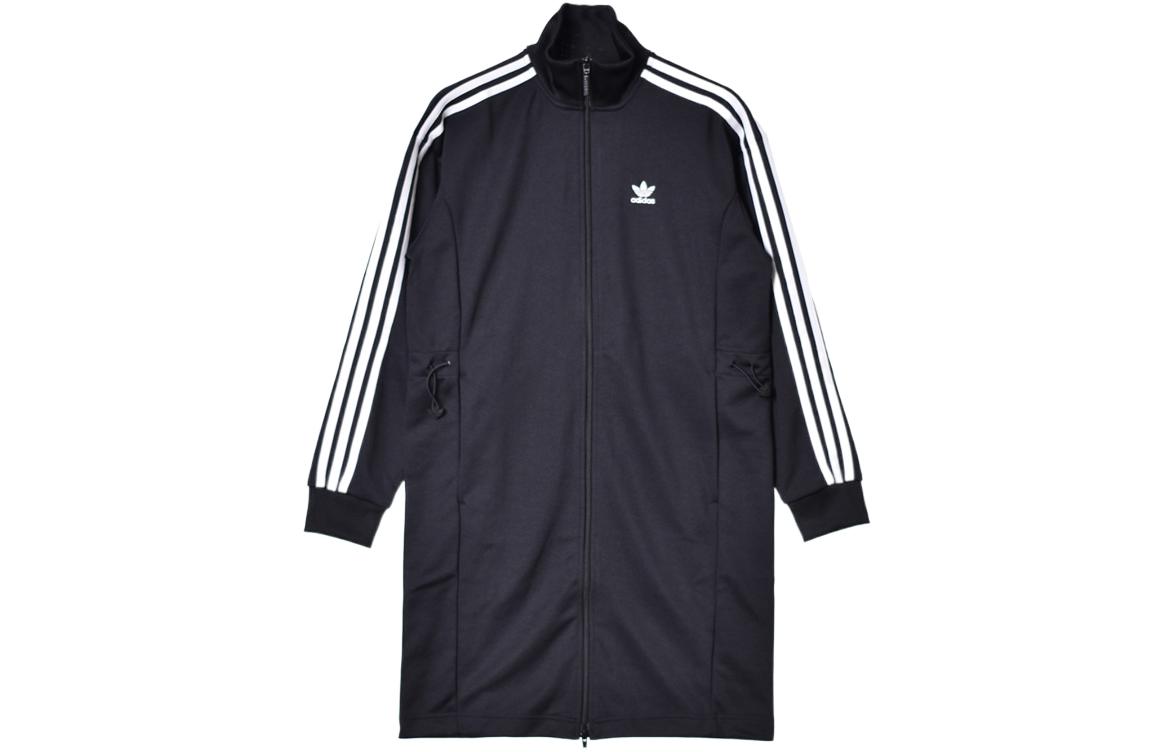 (Women) adidas Originals Black Retro Track Jacket with Trefoil Logo and Stripes GN2793