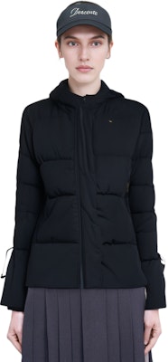 (W) 阿迪达斯三叶草黑色冬季羽绒服毛领连帽夹克. GU1782 Sizing (W) 阿迪达斯三叶草黑色冬季羽绒服毛领连帽夹克. GU1782