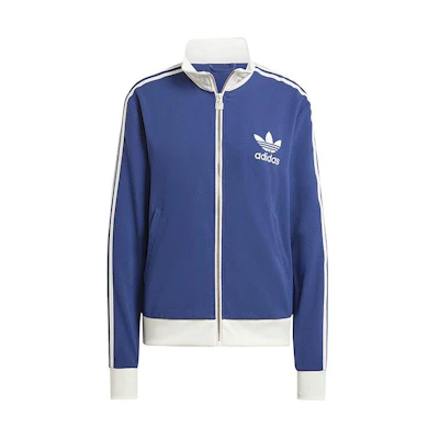 (Women) adidas Originals Blue Retro Track Top Jacket with 3-Stripes Logo IR6123