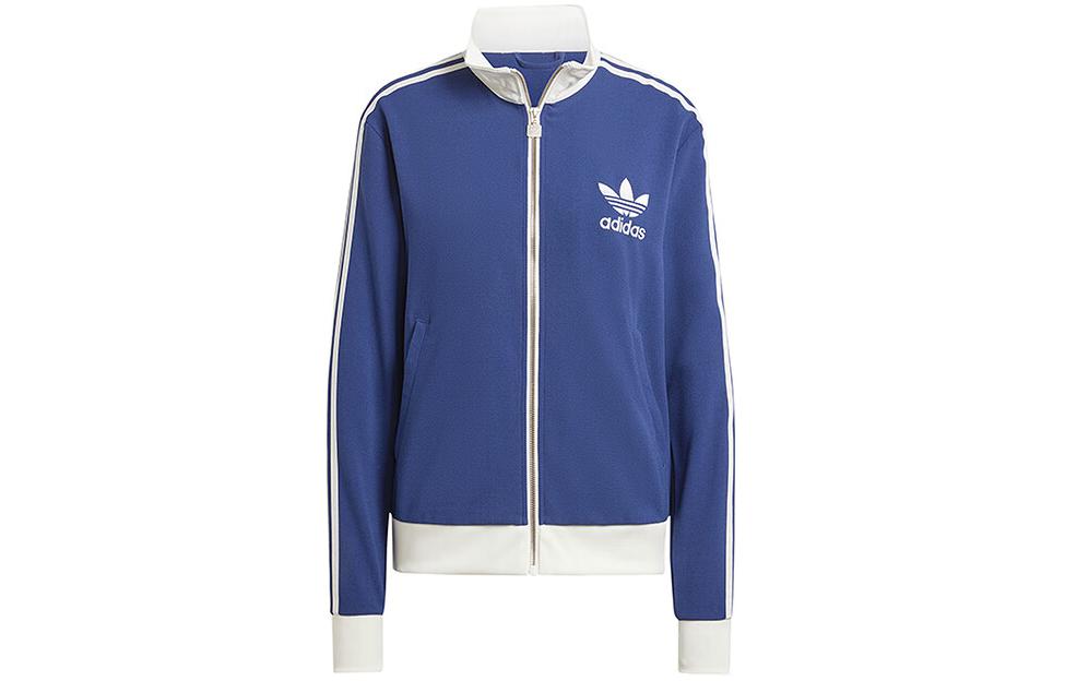 Order (W) adidas Originals Jaket Track Retro Biru dengan Logo 3-Stripes IR6123