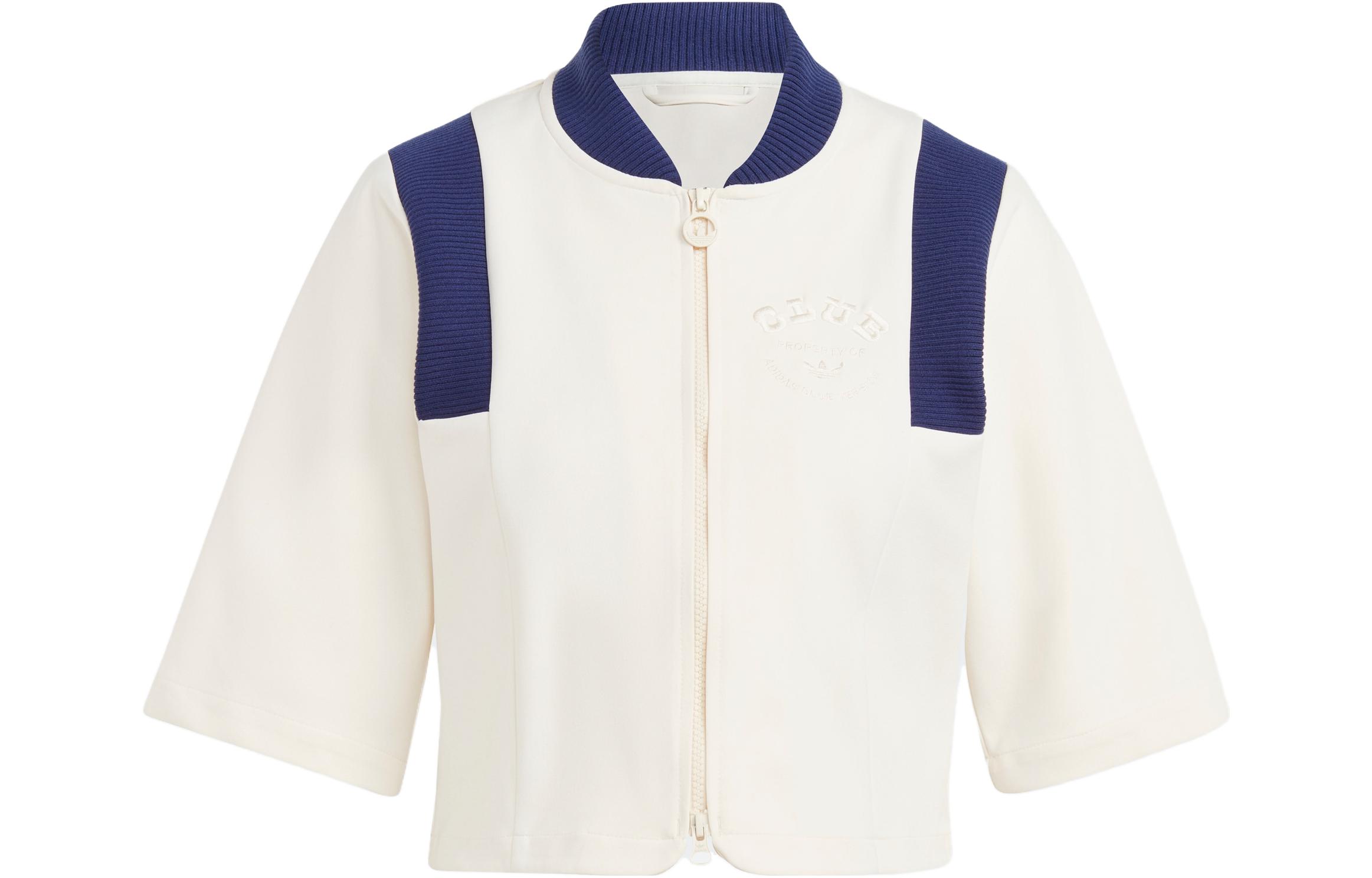 (Women) adidas Originals Blue Version  Crop Track Top Jacket Pink/White. IB5793