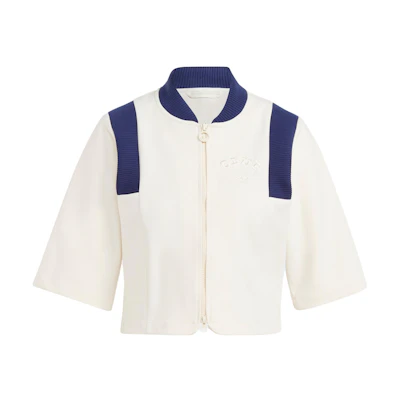 (Women) adidas Originals Blue Version Crop Track Top Jacket Pink/White. IB5793