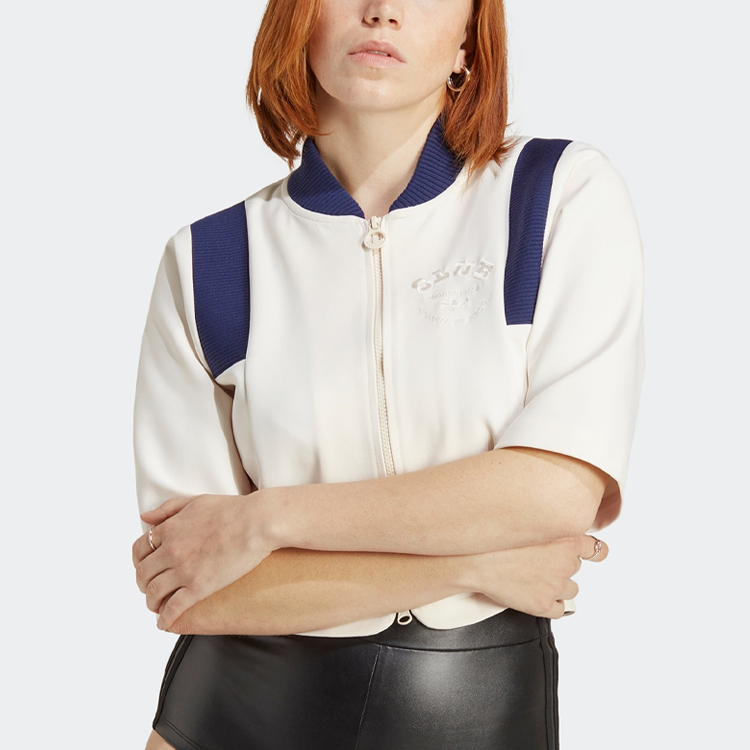 (Women) adidas Originals Blue Version  Crop Track Top Jacket Pink/White. IB5793 圖 3