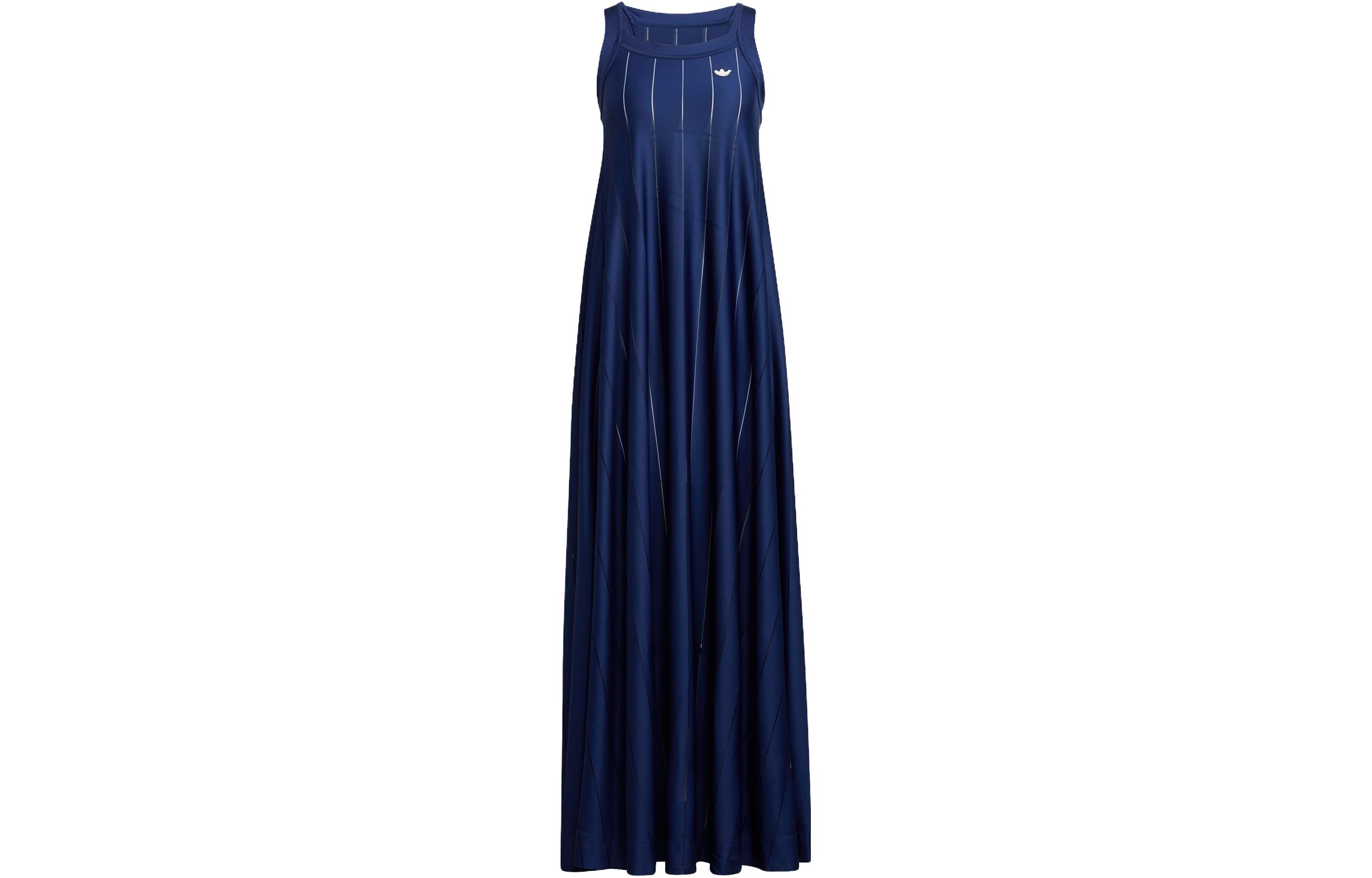 (Women) adidas Originals Blue Version  Long Slip Dress Night Sky Purple. HY6205