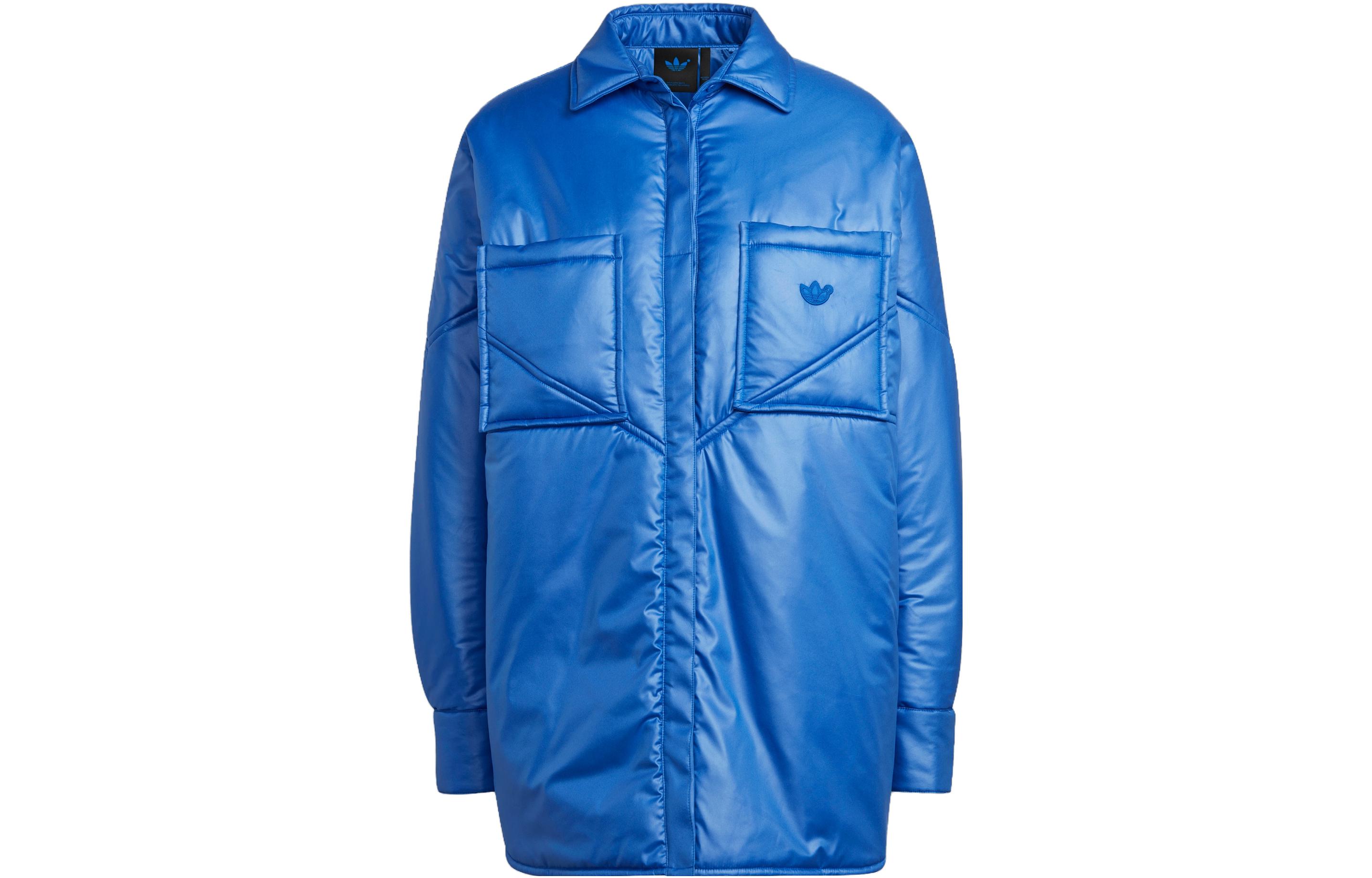(Women) adidas Originals Blue Version Padded Jacket Royal Blue  Casual Overshirt HK7257