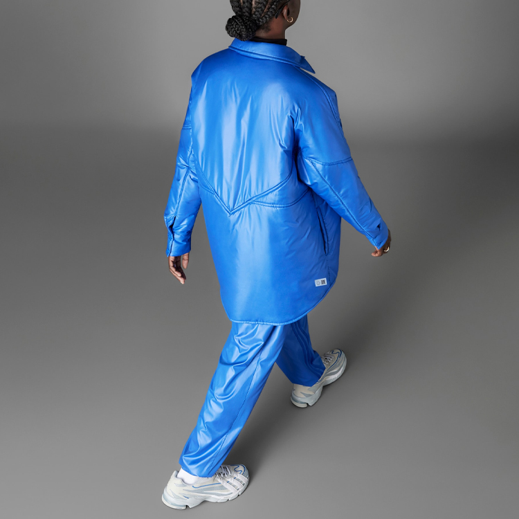 (Women) adidas Originals Blue Version Padded Jacket Royal Blue  Casual Overshirt HK7257 圖 4