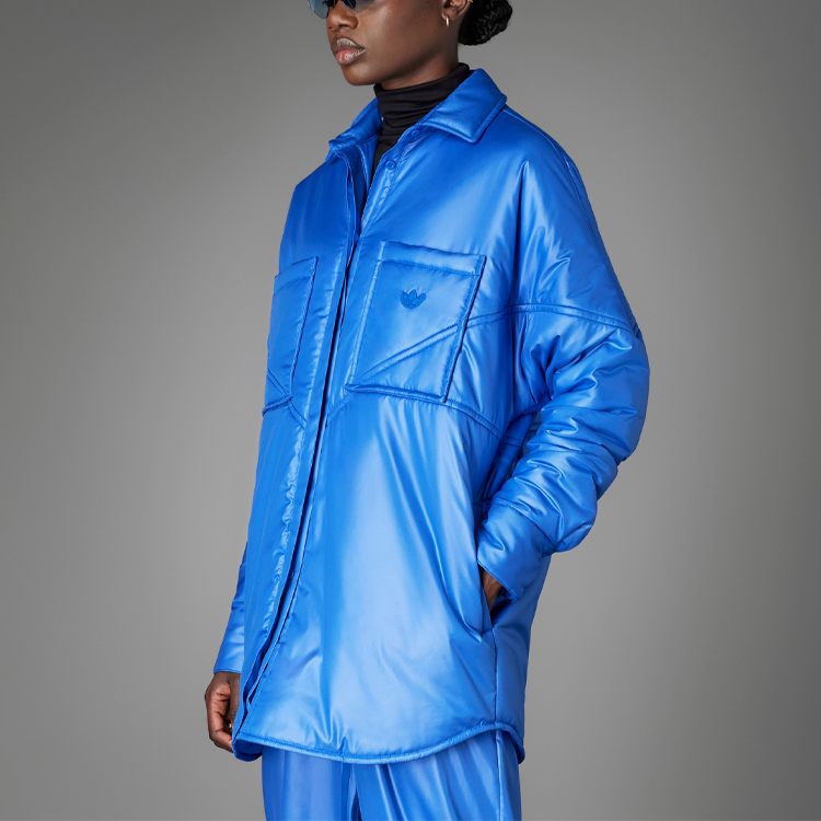 (Women) adidas Originals Blue Version Padded Jacket Royal Blue  Casual Overshirt HK7257 圖 6