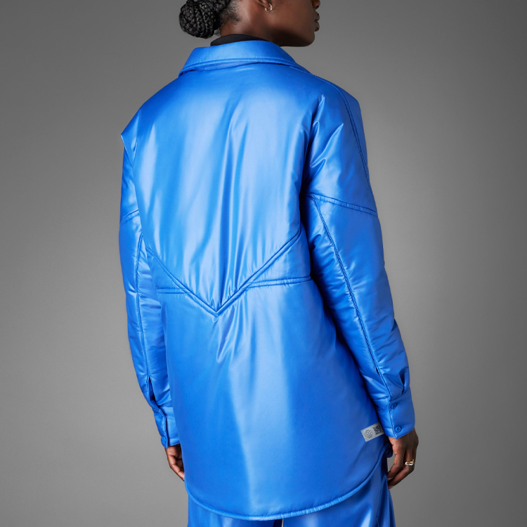 (Women) adidas Originals Blue Version Padded Jacket Royal Blue  Casual Overshirt HK7257 圖 7