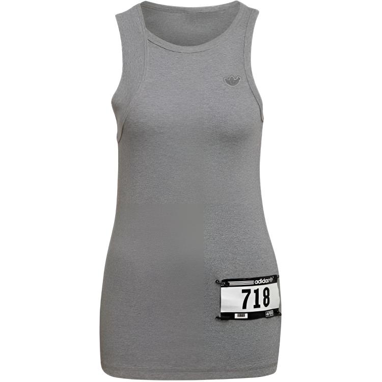 (Women) adidas Originals Blue Version Ribbed Tank Top Women’s Grey HE1474
