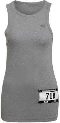 (W) adidas Originals Blue Version Ribbed Tank Top Wanita Abu-Abu HE1474 Buy (W) adidas Originals Blue Version Ribbed Tank Top Wanita Abu-Abu HE1474