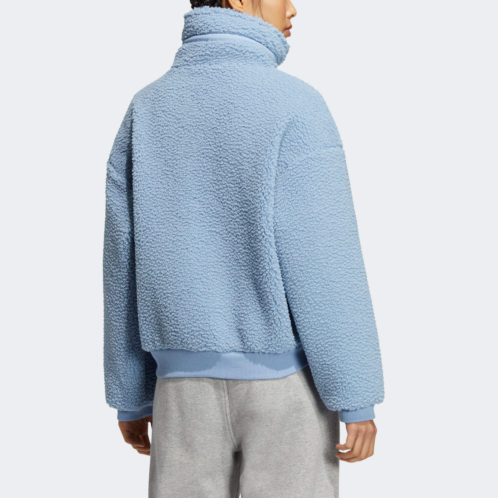 (Women) adidas Originals Blue Zip-Up Jacket with Embroidered Trefoil Logo HY1374 圖 4