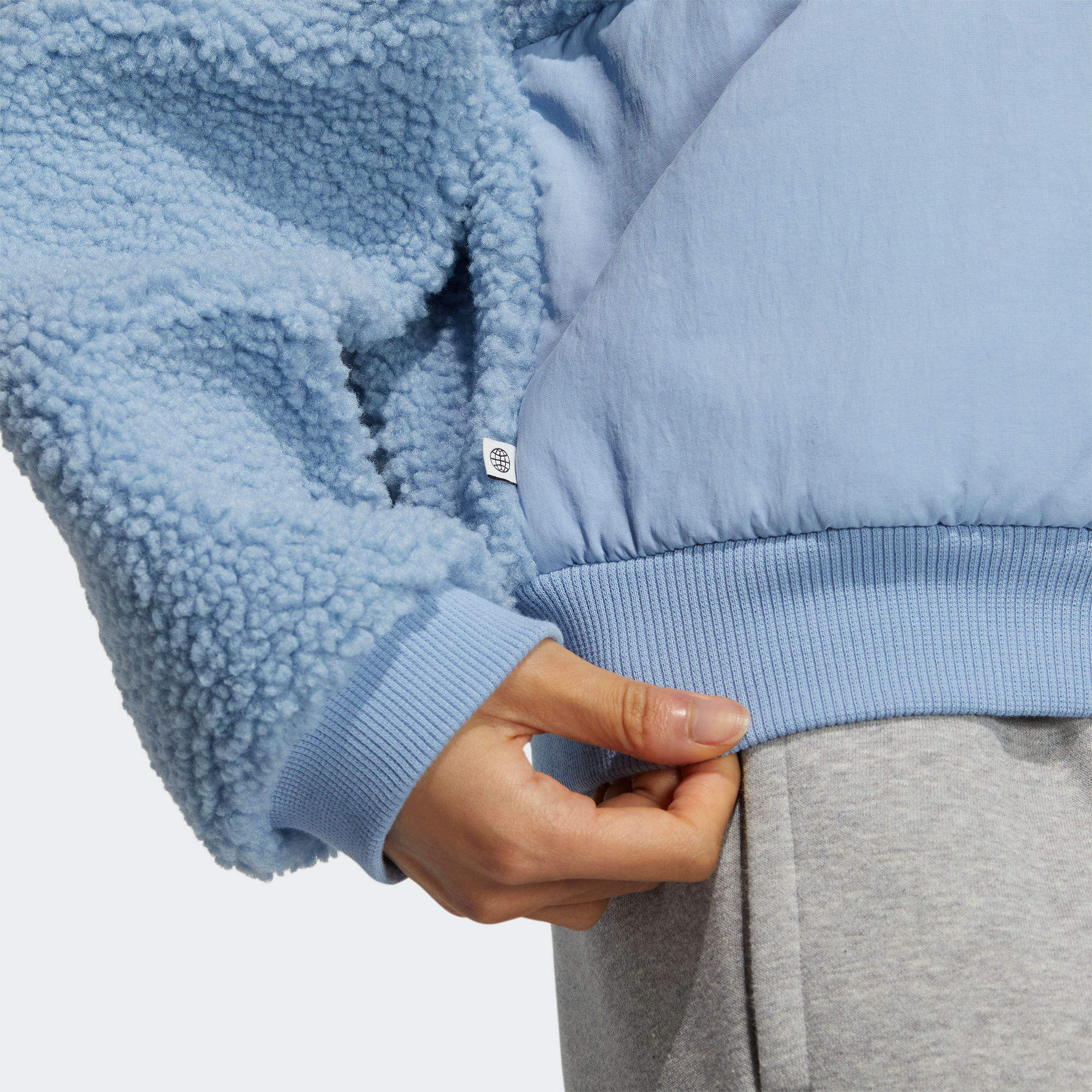 (Women) adidas Originals Blue Zip-Up Jacket with Embroidered Trefoil Logo HY1374 圖 6