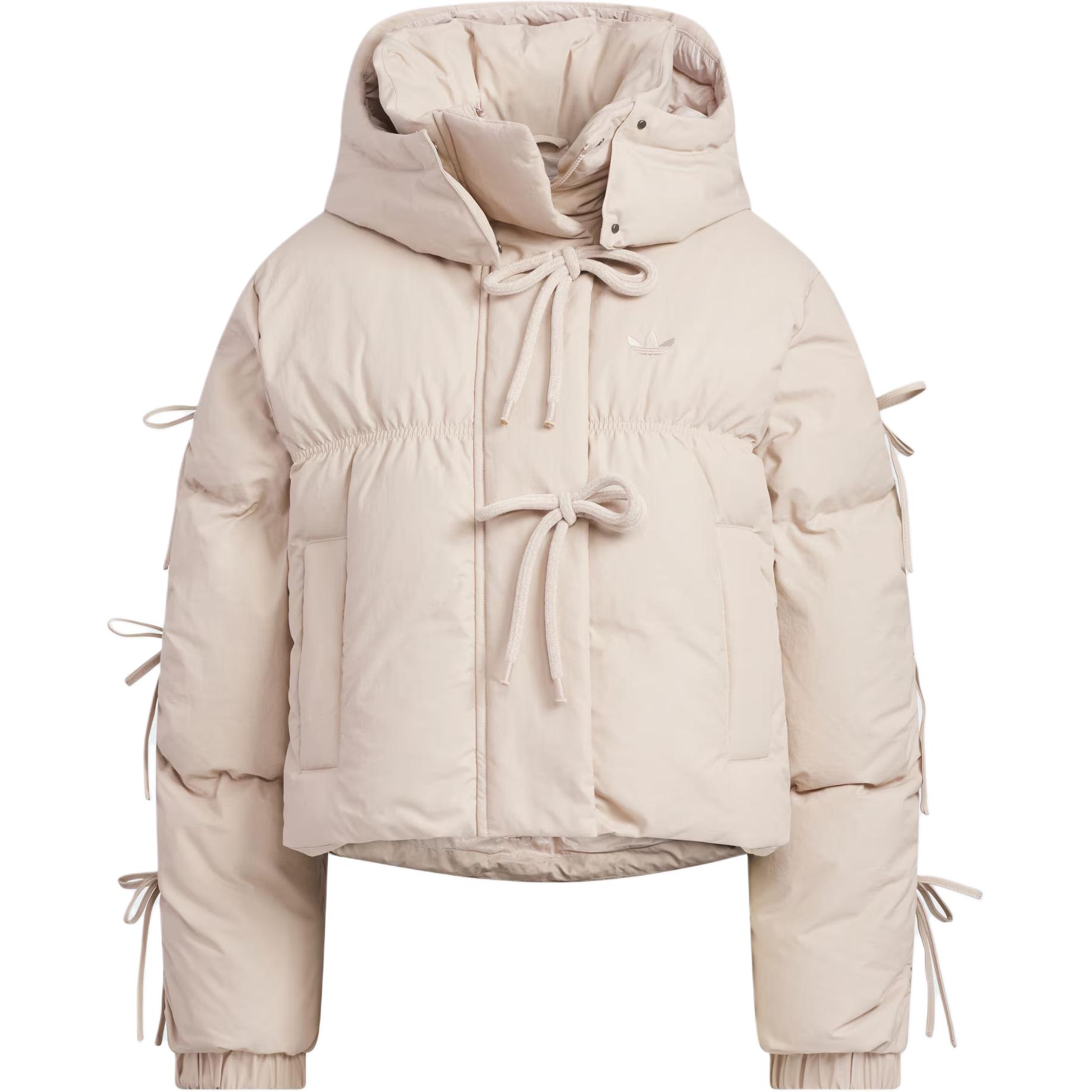(Women) adidas Originals Bow Play Down Hooded Short Puffer Jacket Warm Sportswear KC2610