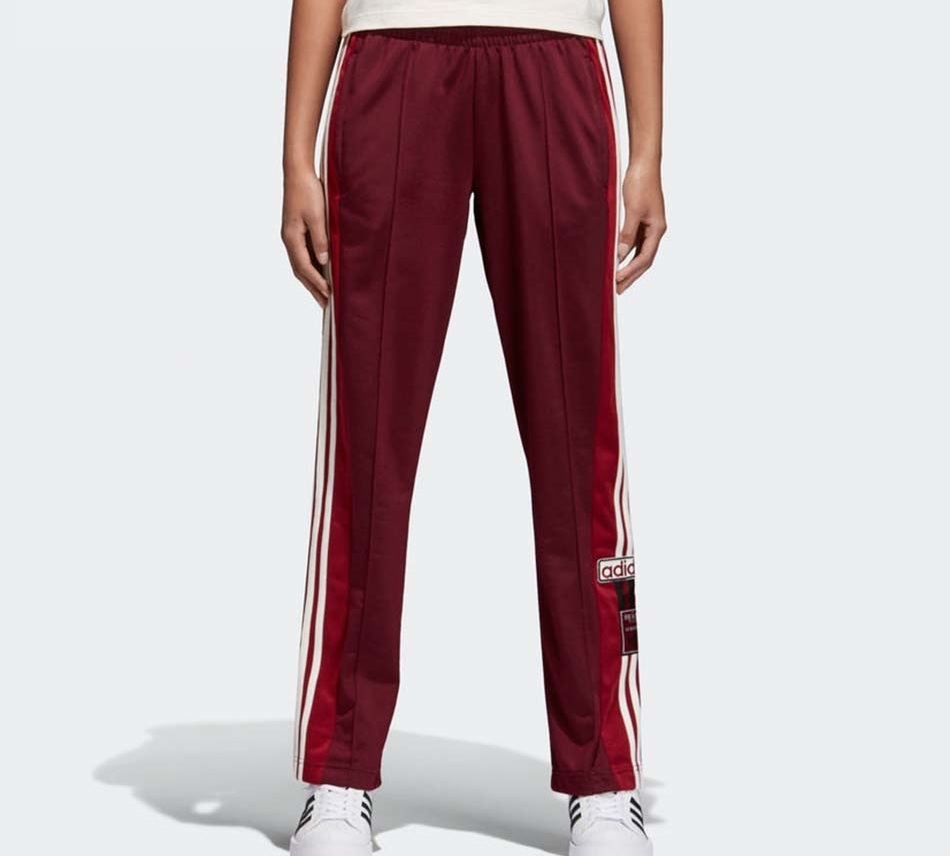 Shop (W) 阿迪达斯经典复古酒红扣子运动裤 CE1005