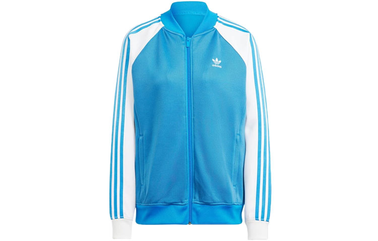 (Women) adidas Originals Classics Oversized SST Retro Three-Stripe Jacket Women Blue II0718