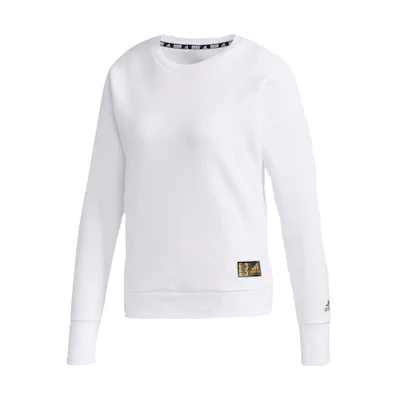 (Women) adidas Originals CNY Floral 3-Stripes Crewneck Sweatshirt White FM9271