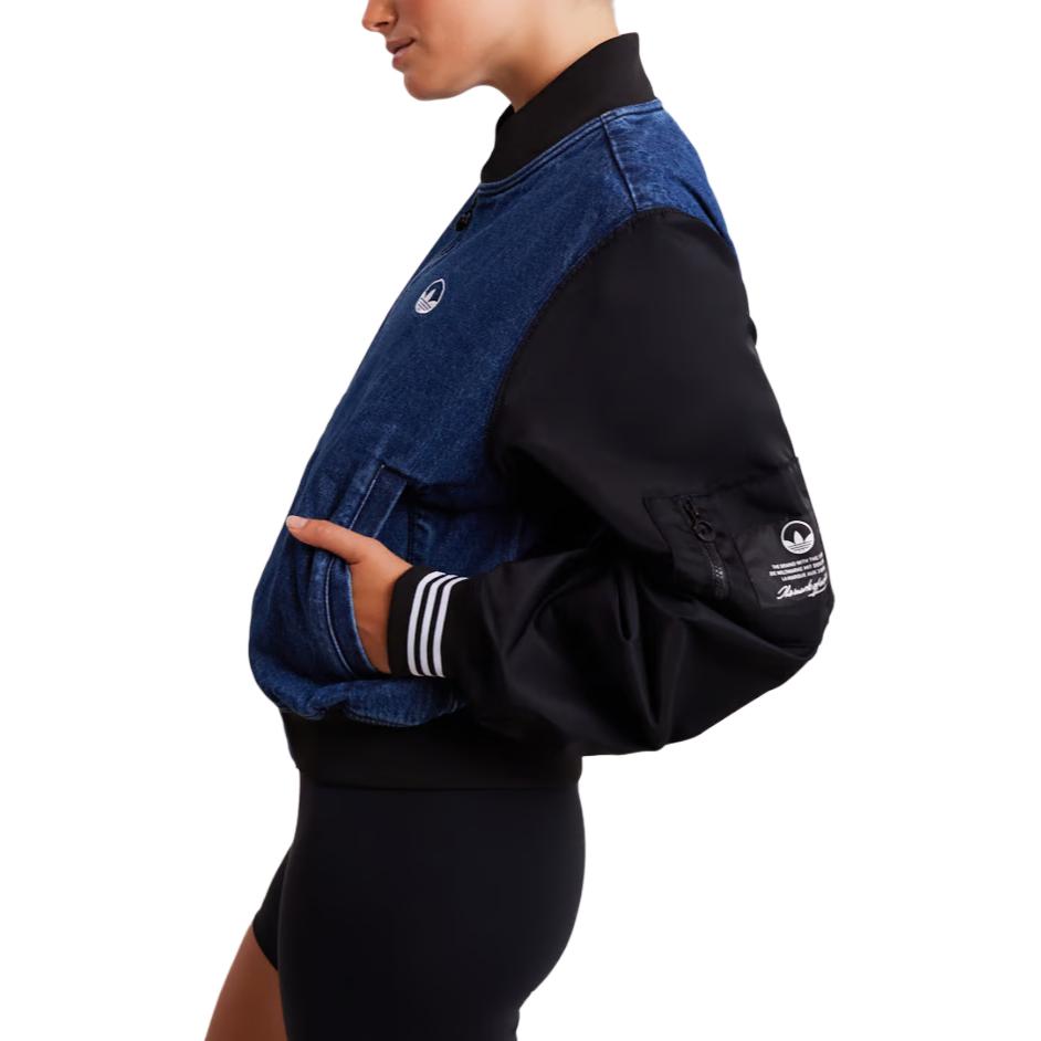 Purchase (W) 阿迪达斯三叶草蓝色学院风棒球夹克休闲款式 HL9069