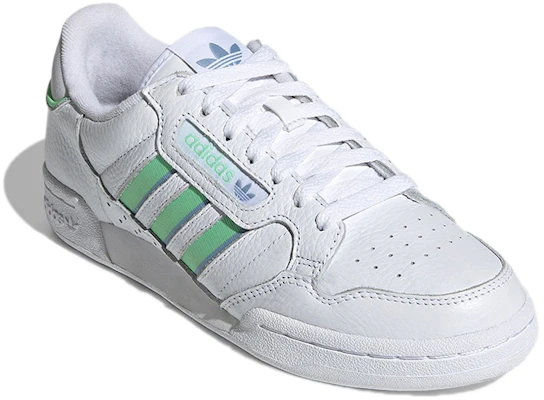 (Women) adidas Originals Continental 80 Stripes 'White Green' H06590 Lookbook (Women) adidas Originals Continental 80 Stripes 'White Green' H06590