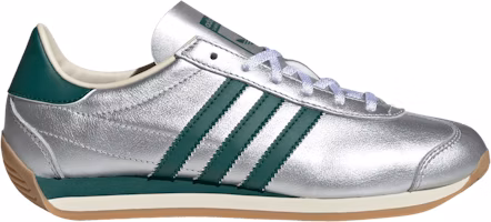 (Women) adidas Originals Country OG "Silver Metallic/College Green/Cream White" IE8412 (Women) adidas Originals Country OG "Silver Metallic/College Green/Cream White" IE8412