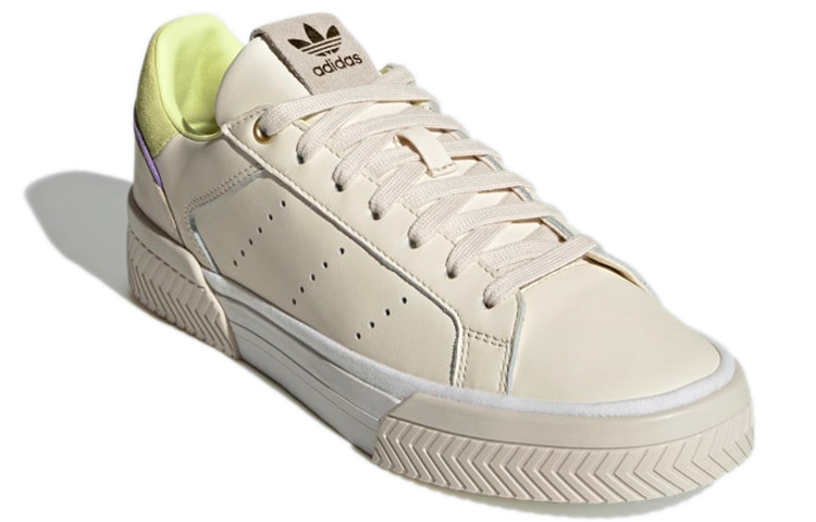 Lookbook adidas originals Court Tourino 舒適防滑耐磨 低筒運動板鞋 女款 米色