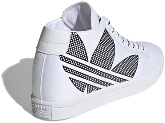 adidas originals CourtVantage Heel Logo 復古休閒 帆布鞋 女款 白色 Shop adidas originals CourtVantage Heel Logo 復古休閒 帆布鞋 女款 白色