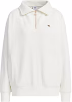 (Women) adidas Originals Cozy Zip Crew Half-Zip Sweatshirt Off-White Casual Top JM8059 (Women) adidas Originals Cozy Zip Crew Half-Zip Sweatshirt Off-White Casual Top JM8059