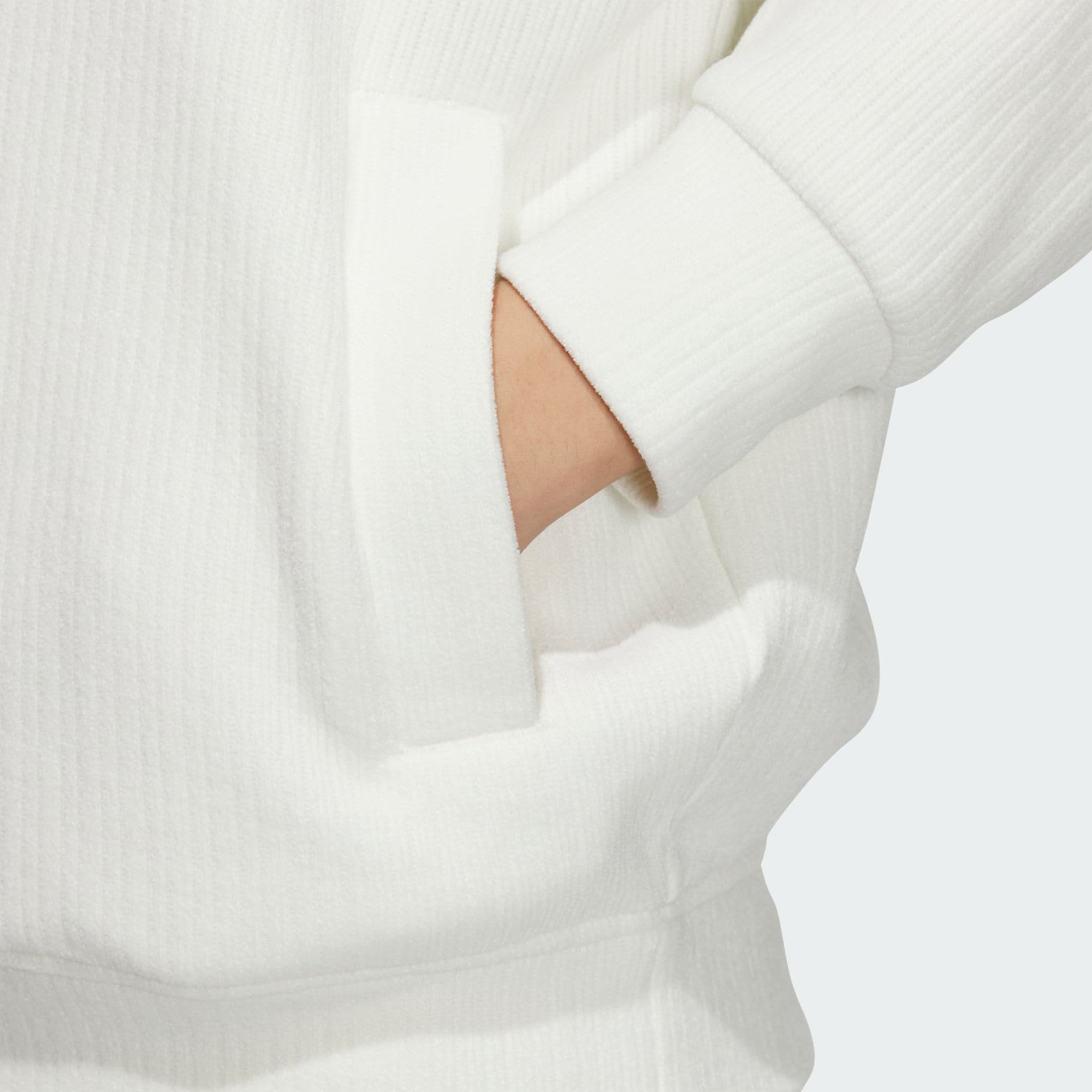 (Women) adidas Originals Cozy Zip Crew Half-Zip Sweatshirt Off-White Casual Top JM8059 圖 6