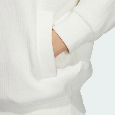 (Women) adidas Originals Cozy Zip Crew Half-Zip Sweatshirt Off-White Casual Top JM8059 Details for (Women) adidas Originals Cozy Zip Crew Half-Zip Sweatshirt Off-White Casual Top JM8059