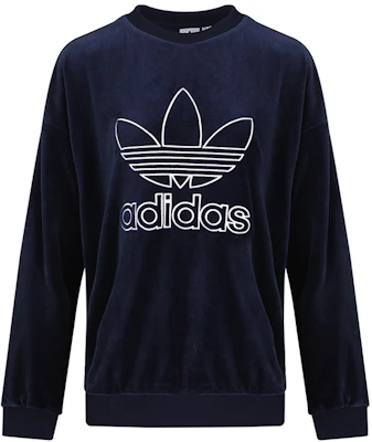 (Women) adidas Originals Crewneck Fleece Sweatshirt Navy Blue Casual Fit GD2285 Buy (Women) adidas Originals Crewneck Fleece Sweatshirt Navy Blue Casual Fit GD2285