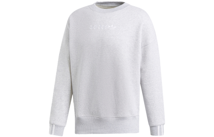 (Women) adidas Originals Crewneck Pullover Sweatshirt Light Heather Gray DU7194