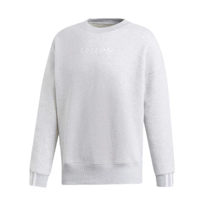 (Women) adidas Originals Crewneck Pullover Sweatshirt Light Heather Gray DU7194