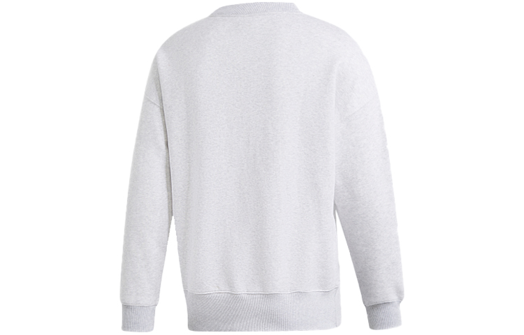 Lookbook (W) 阿迪达斯三叶草圆领套头衫浅灰色卫衣 DU7194