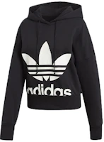 (Women) adidas Originals Cropped Hoodie Black Pullover Casual Streetwear EC1874 (Women) adidas Originals Cropped Hoodie Black Pullover Casual Streetwear EC1874