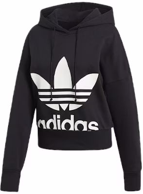 (W) adidas Originals Hoodie Pendek Hitam Pullover Kasual Streetwear EC1874 Buy (W) adidas Originals Hoodie Pendek Hitam Pullover Kasual Streetwear EC1874