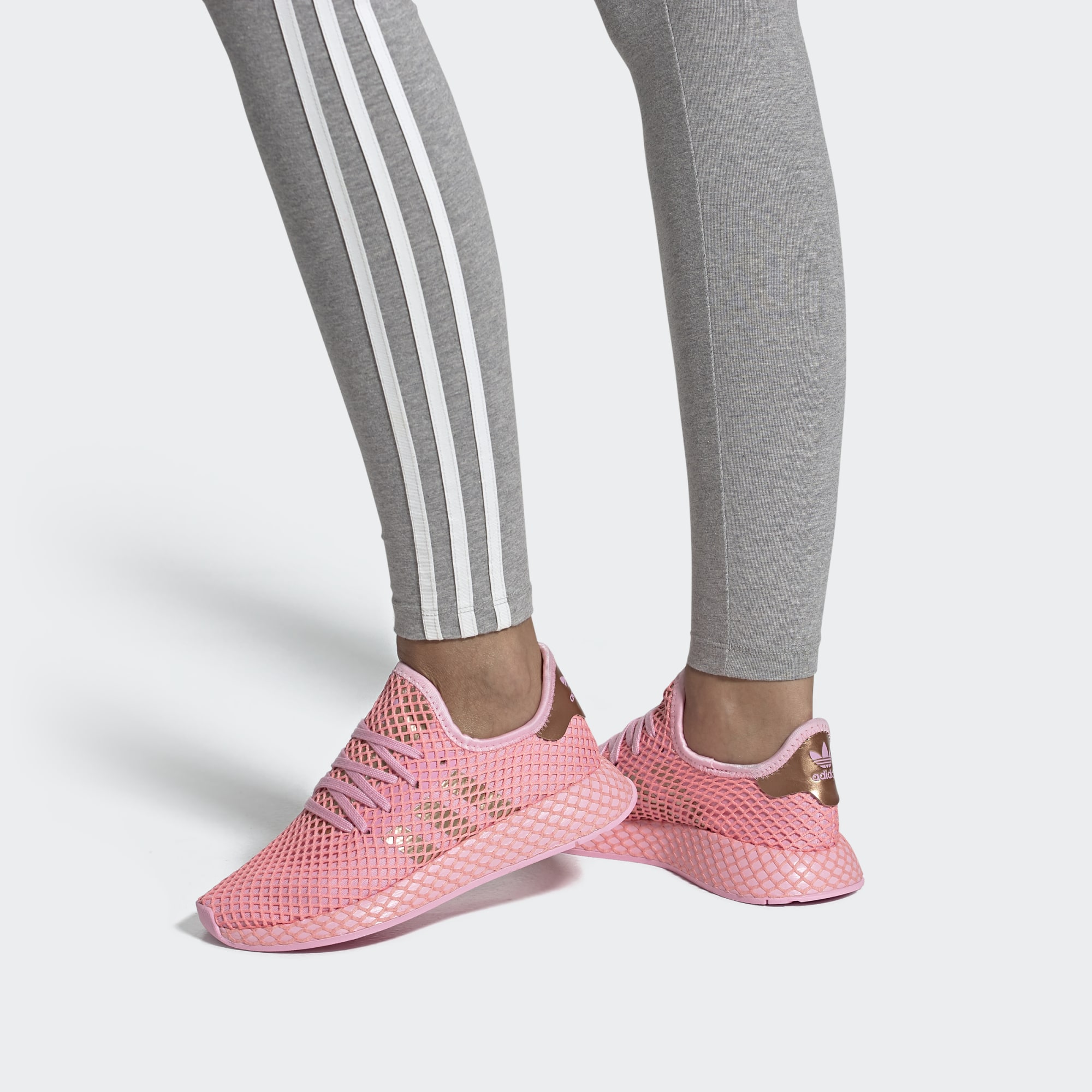 Sizing (W) adidas Originals Deerupt Runner 'Pink Gold' Sepatu Wanita EF5386
