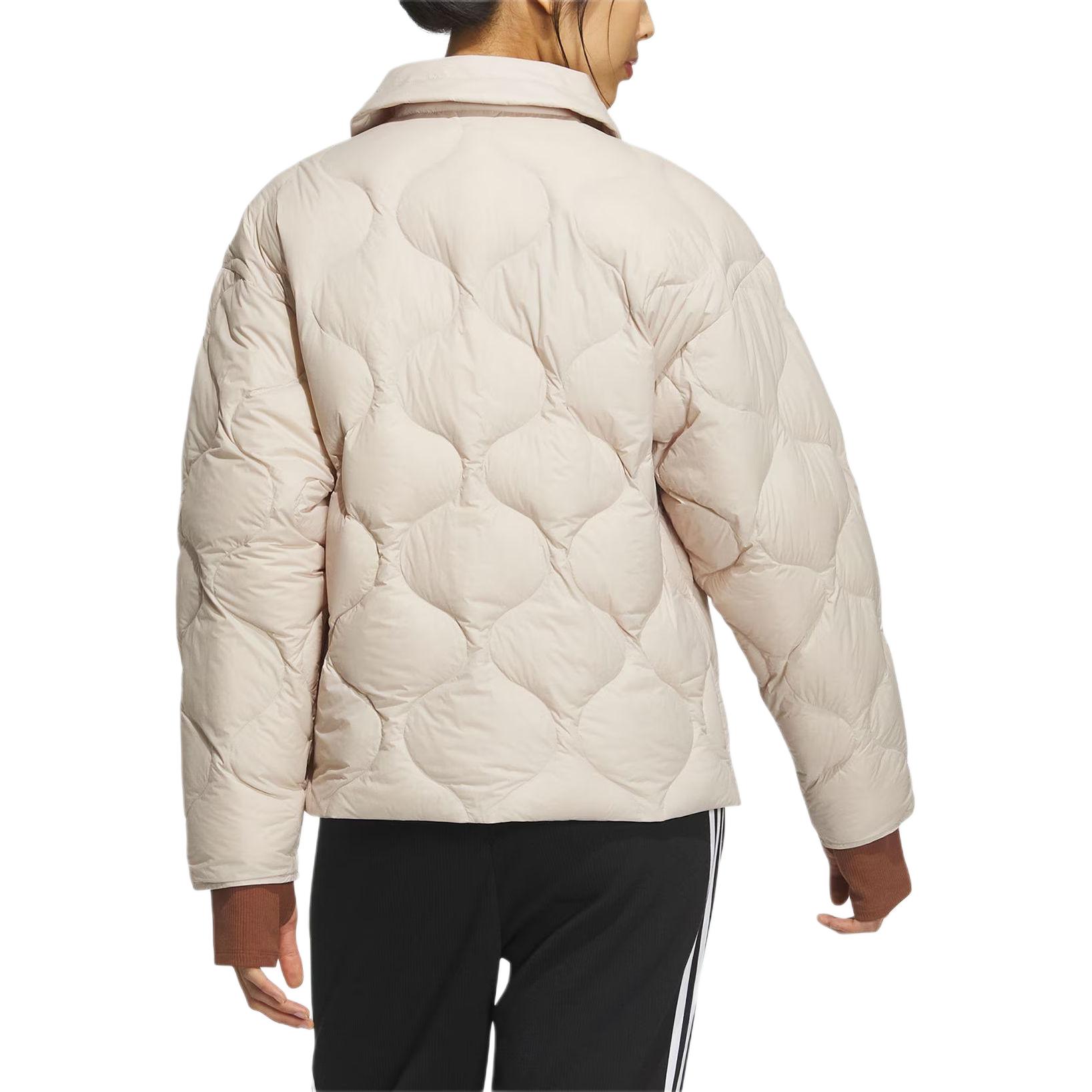 Purchase (W) 아디다스 오리지널스 다운 숏 재킷 오프화이트 퍼퍼 코트 로고 포함 IK2800