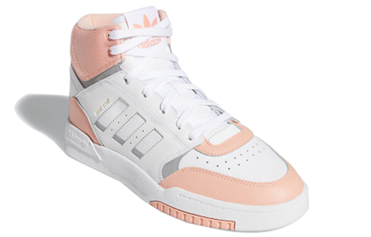 Lookbook adidas originals Drop Step 耐磨防滑 中筒 板鞋 女款 白橙粉