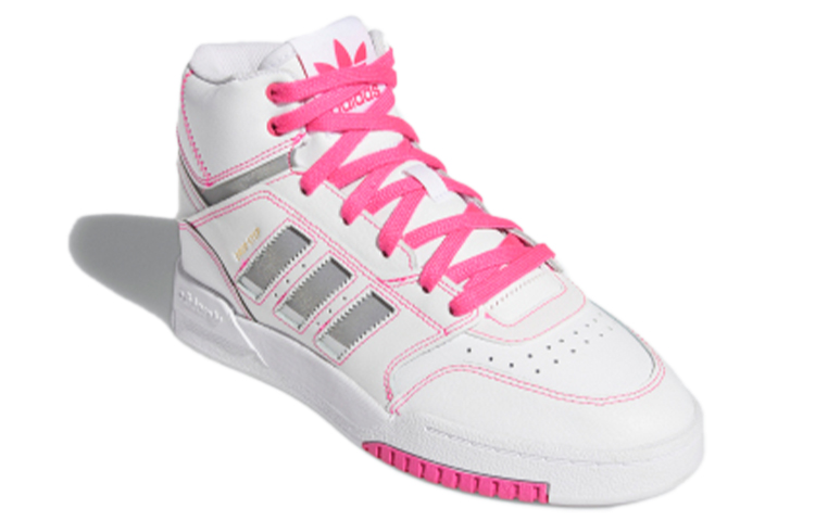 Lookbook adidas originals Drop Step 復古休閒 防滑耐磨 高筒 板鞋 女款 白粉