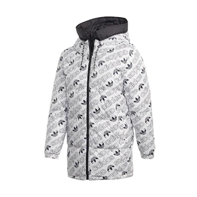 (Women) Adidas Originals Dual-Sided Hooded Puffer Jacket Black/White. ED4745