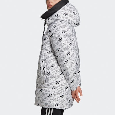 (W) アディダス オリジナル デュアルサイド フーデッド パファージャケット ブラック/ホワイト ED4745 Sizing (W) アディダス オリジナル デュアルサイド フーデッド パファージャケット ブラック/ホワイト ED4745