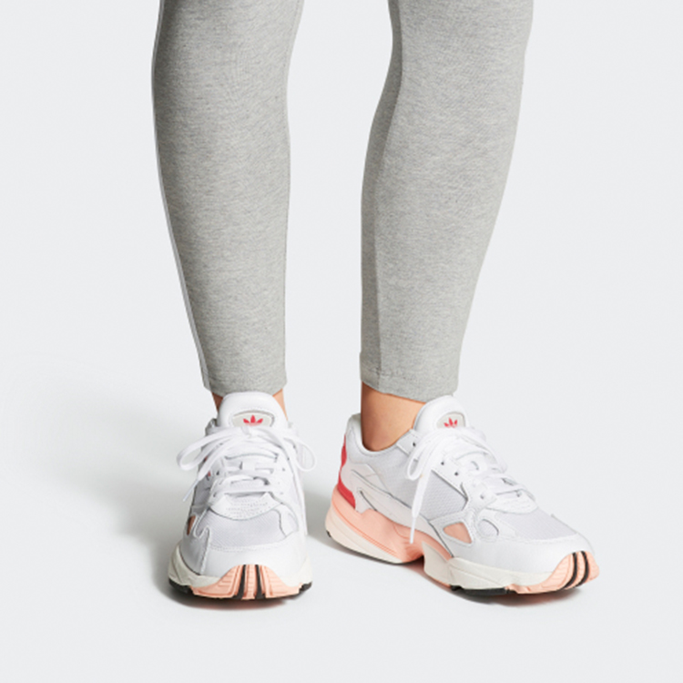 (W) adidas originals Falcon Sports Casual Shoes 'White Pink' 圖 6