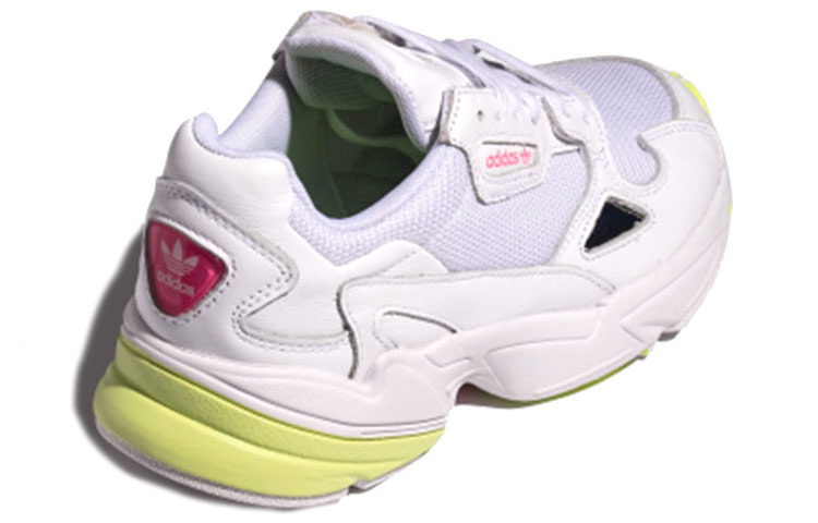 Shop (W) adidas Originals Falcon Femme ''Blanc Jaune Rose'' EG5793